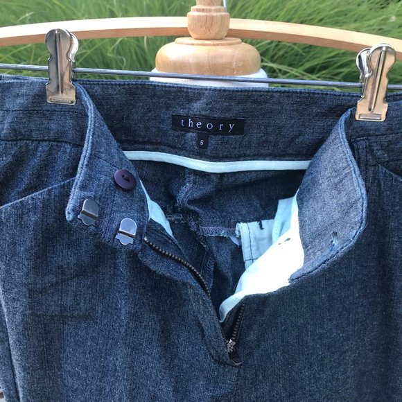 Theory Denim Dress Pants - Size 6 - Picture 3 of 5